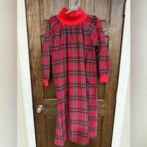 Vermont Country Store Vintage Women's Red Tartan Plaid Nightgown size XL